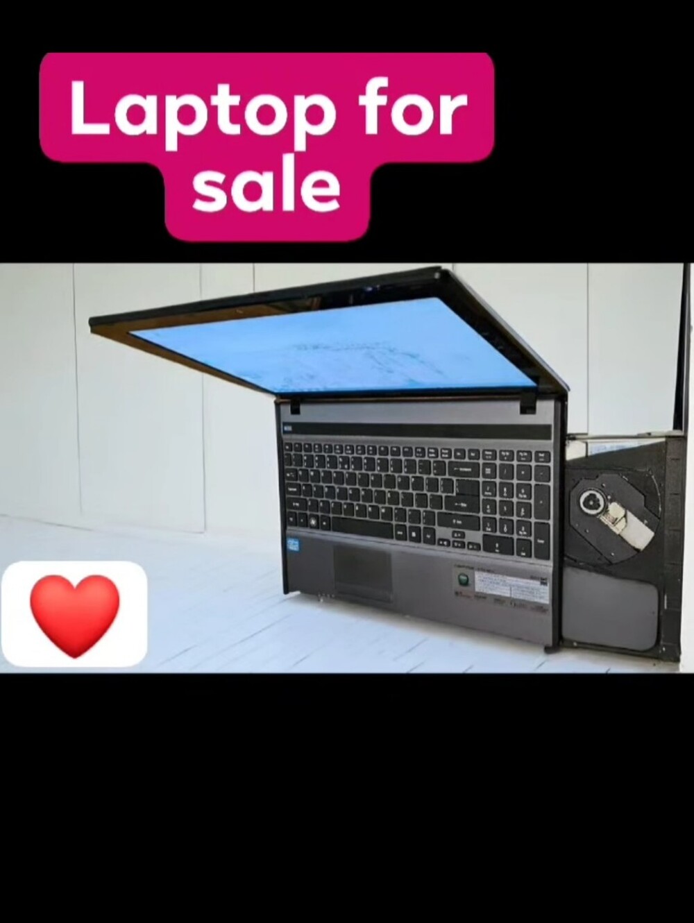 Acer Laptop with Full-Size Keyboard and Optical Drive - Unbranded